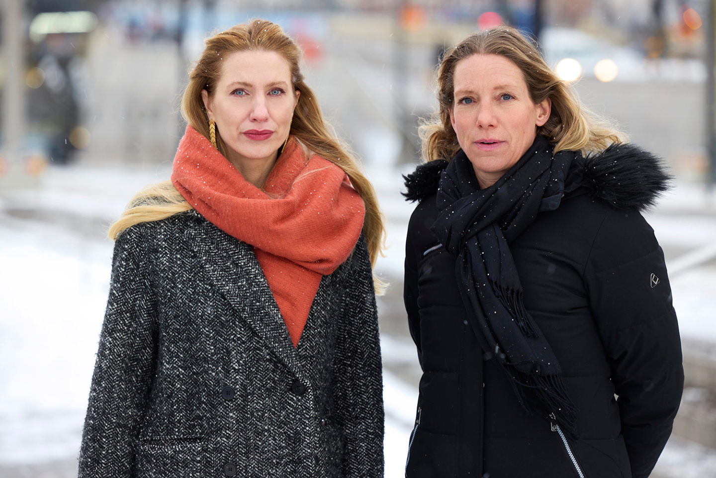 Ukrainas ambassadör Svitlana Zalishchuk och Åsa Pettersson, vd för Energiföretagen Sverige. Foto: Fredrik Persson.