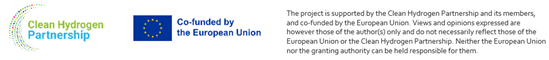 Clean Hydrogen Partnership och Europeiska unionens logotyper samt information om EU-medfinansiering